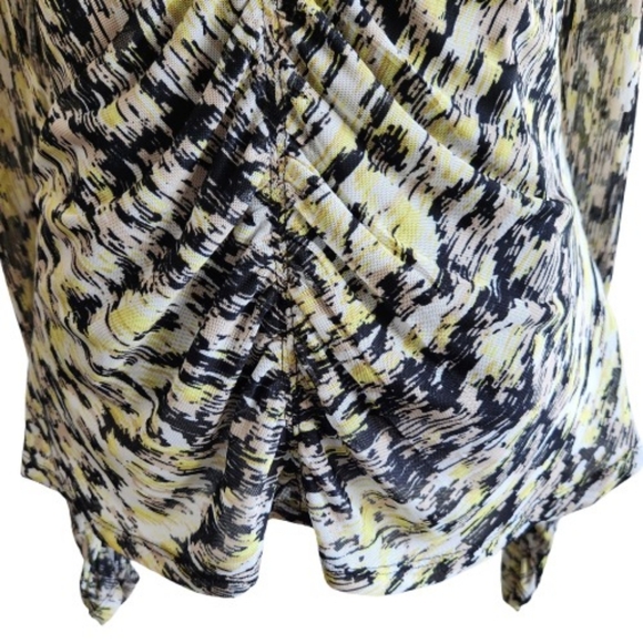 DKNY Women's Shirred Abstract-Print Long Sleeve Top - Picture 8 of 13